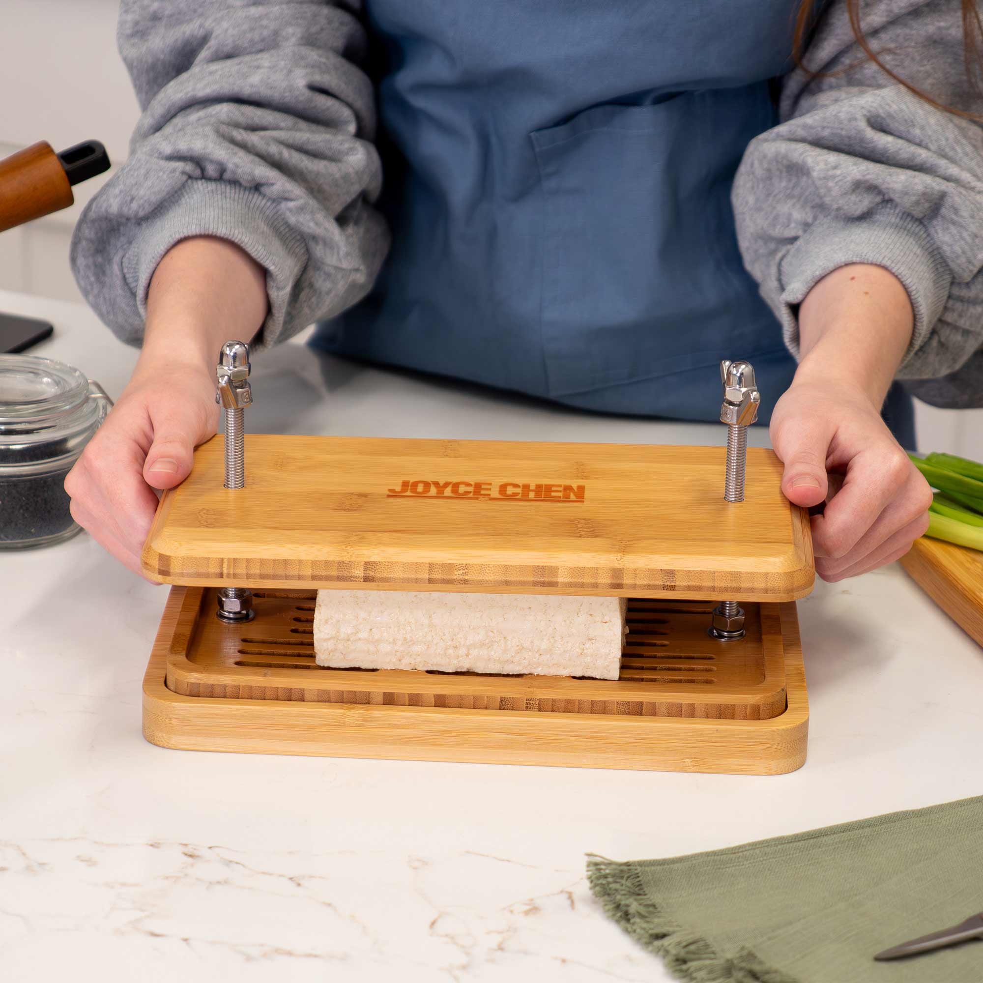 Burnished Bamboo Tofu Press - Image 3