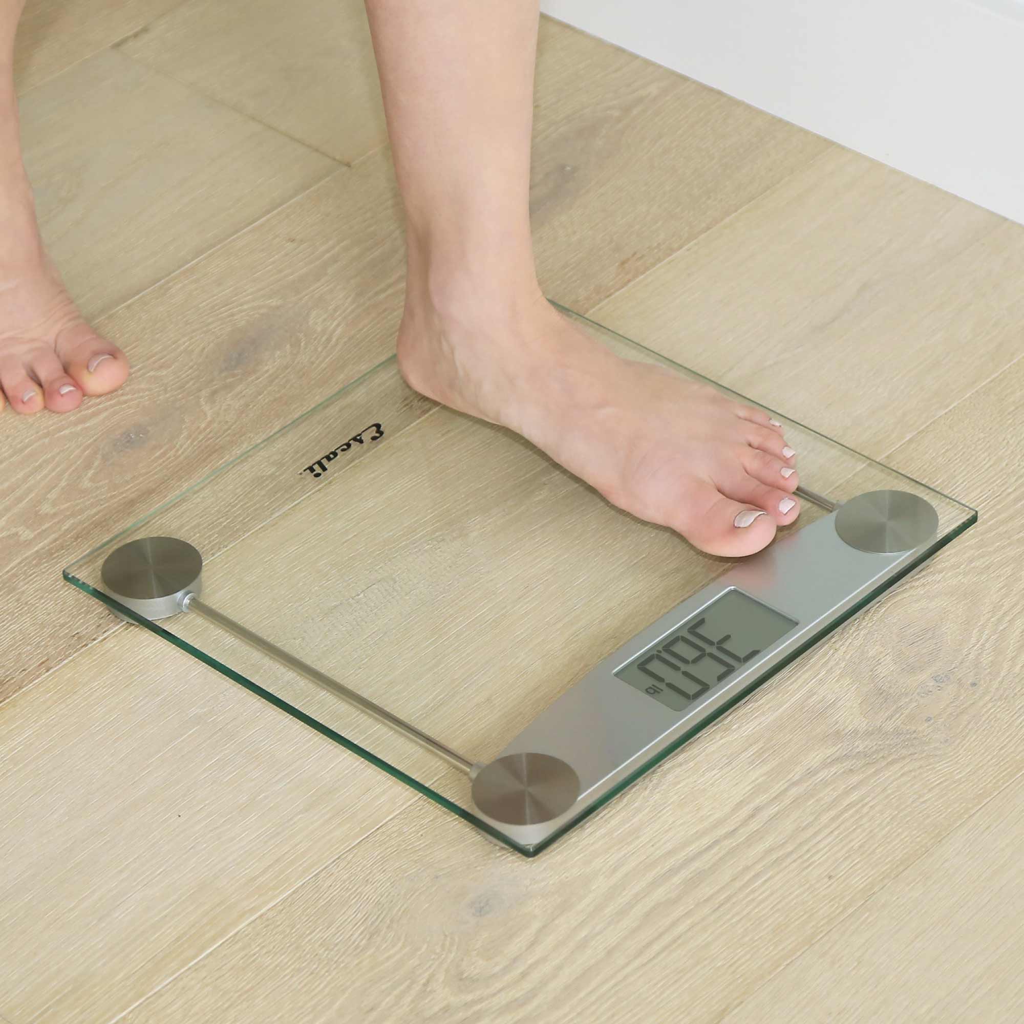 Clear Glass Bathroom Scale - Square - Image 4