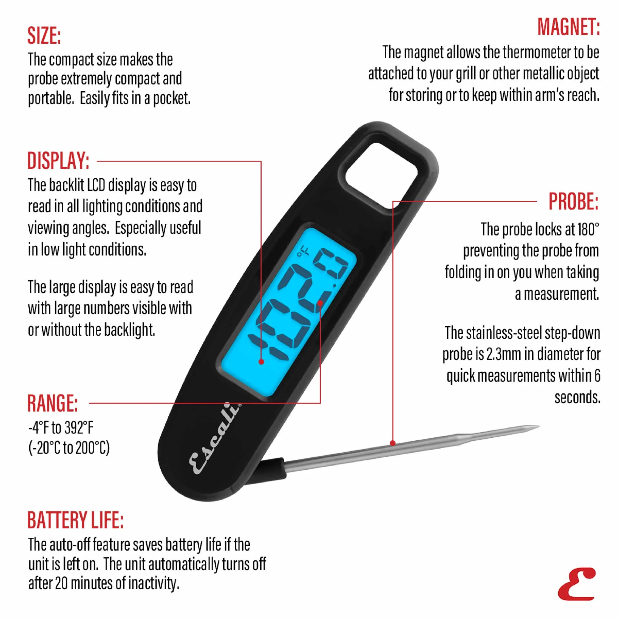 Compact Folding Digital Thermometer - Image 2