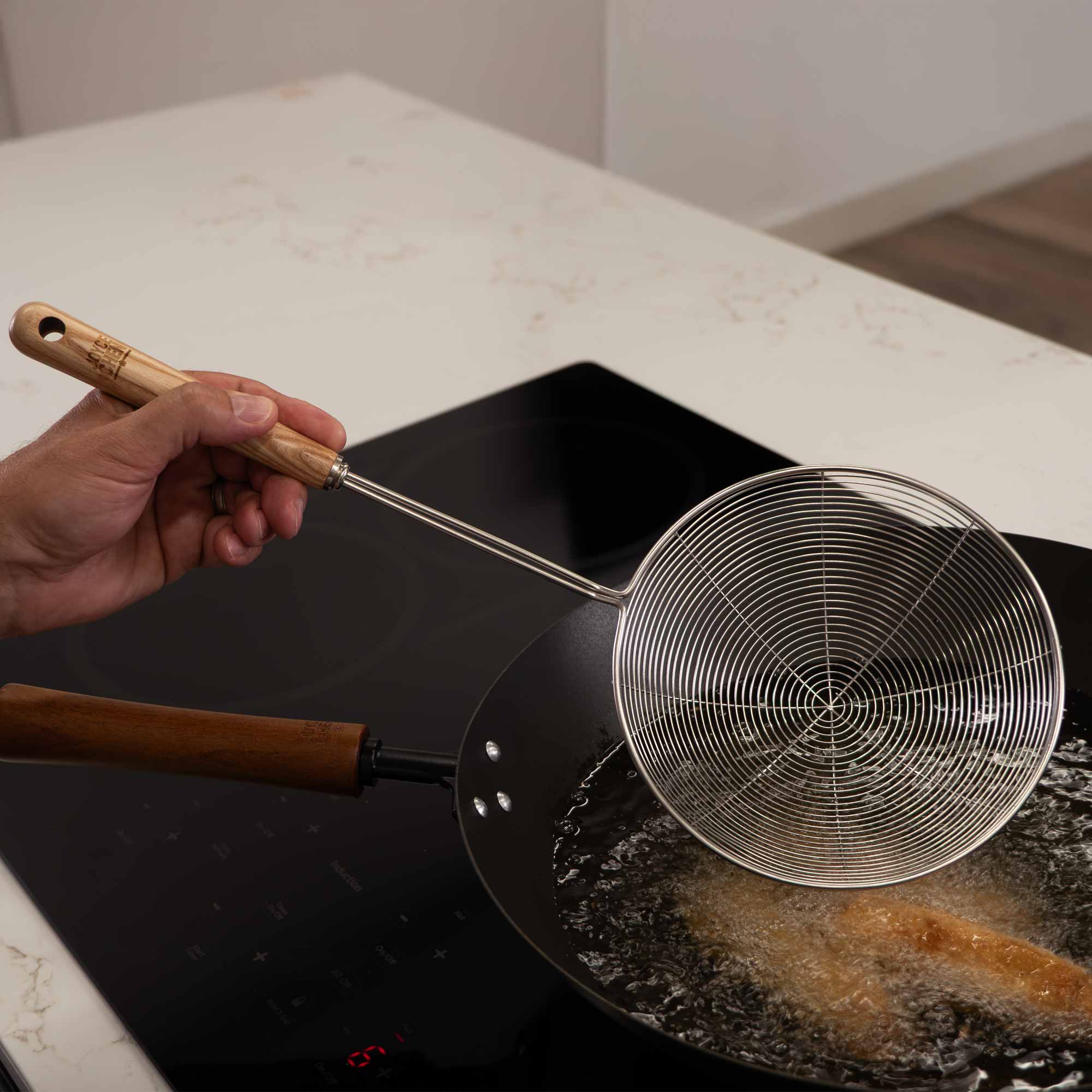 Deluxe Stainless Steel Spider Strainer, 7-Inch Basket - Image 3