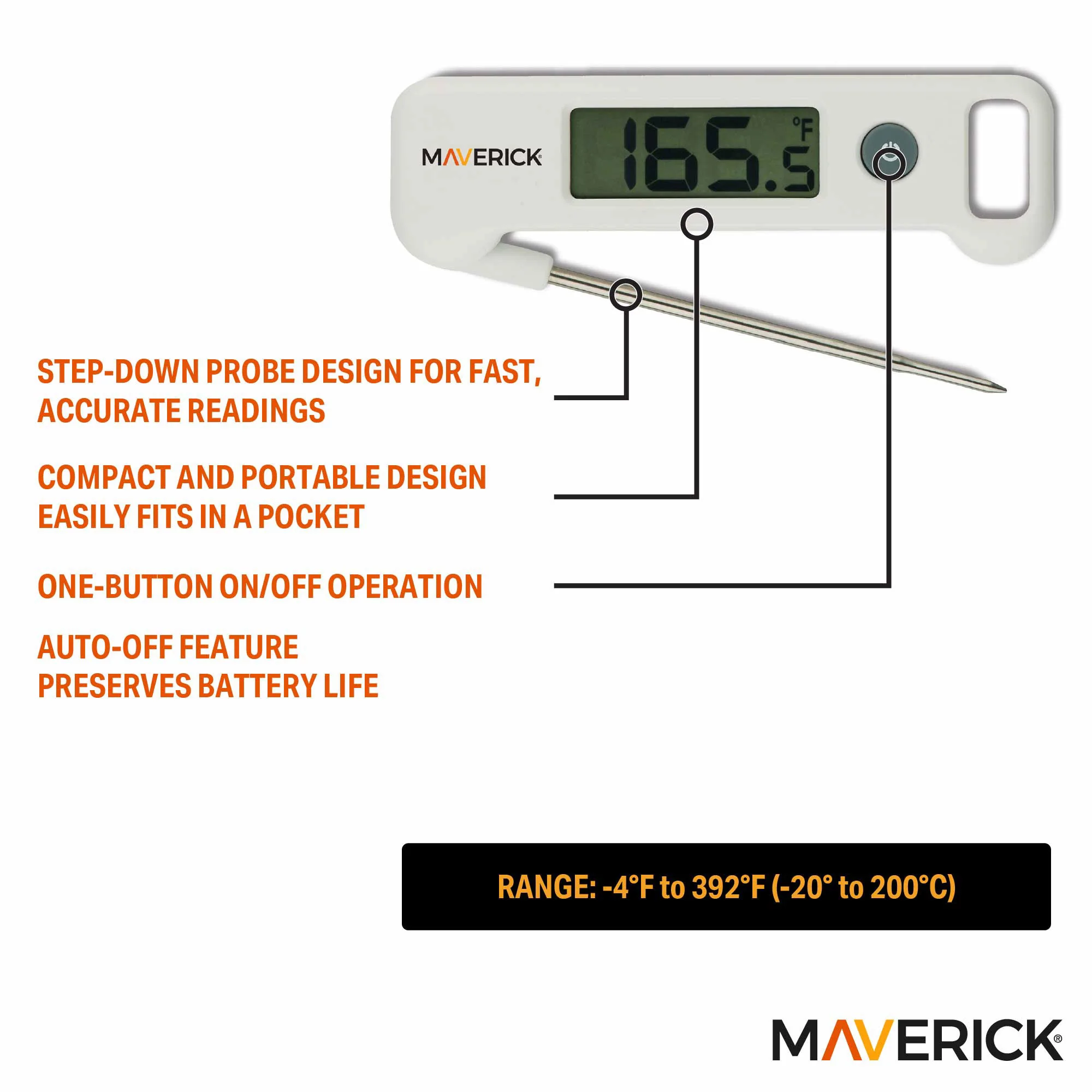Folding Probe Digital Thermometer - Image 2
