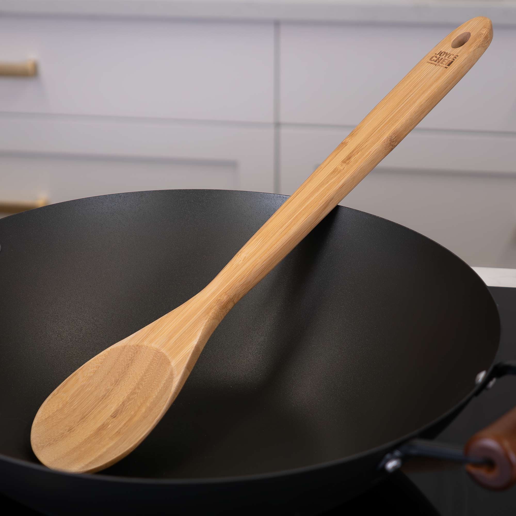 Burnished Bamboo Mixing Spoon, 18-Inch - Image 6