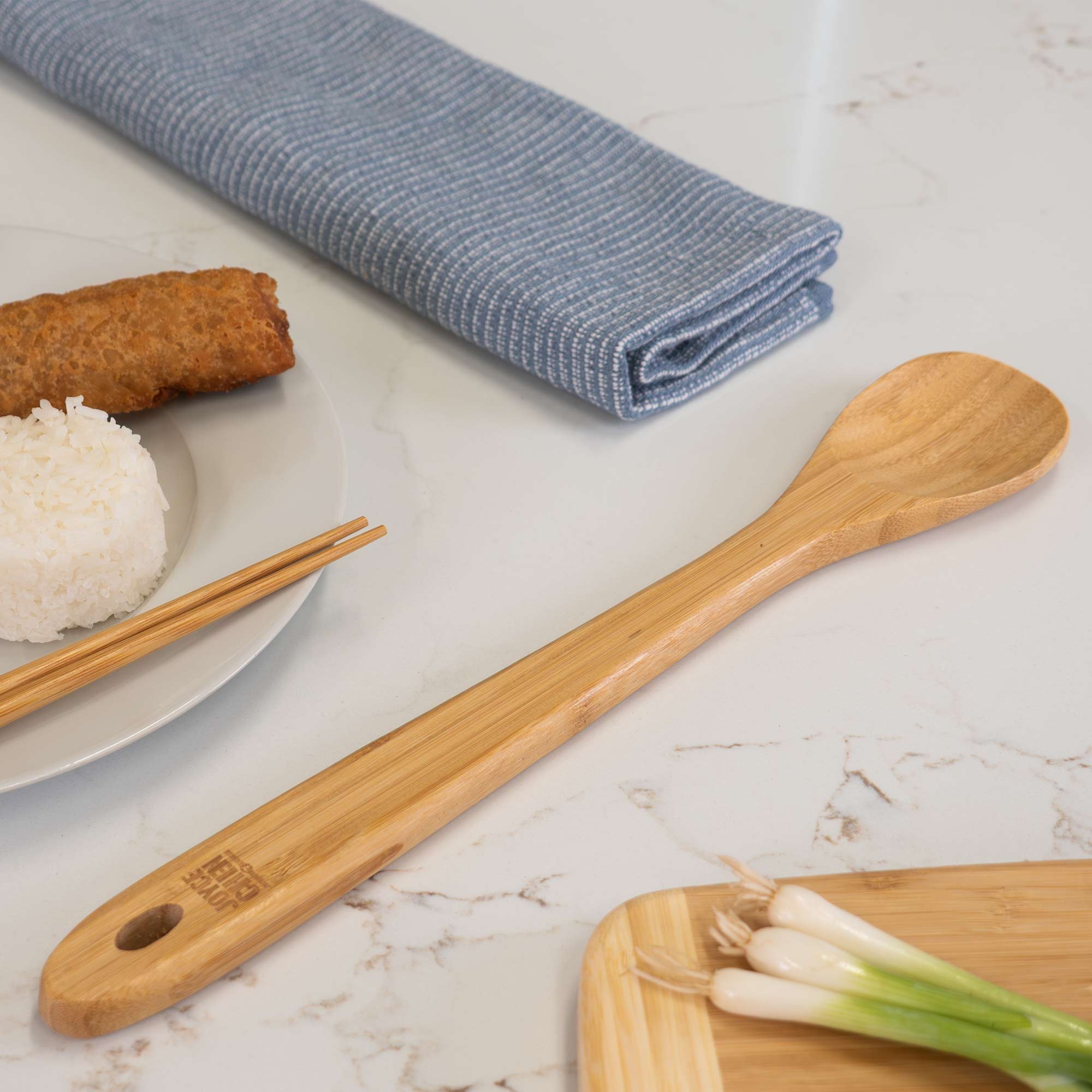 Burnished Bamboo Mixing Spoon, 15-Inch - Image 5