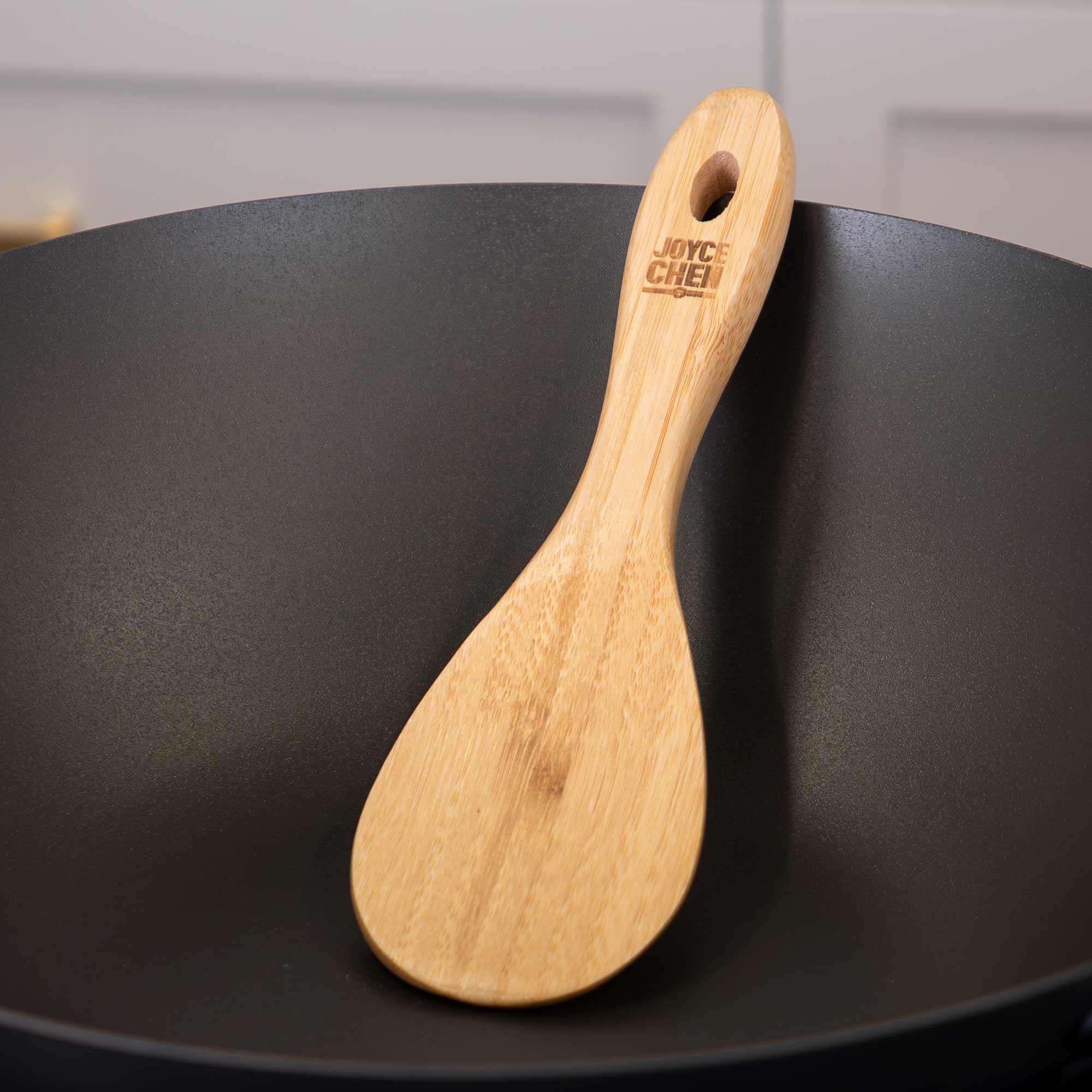 Burnished Bamboo Rice Paddle, 9-Inch - Image 6