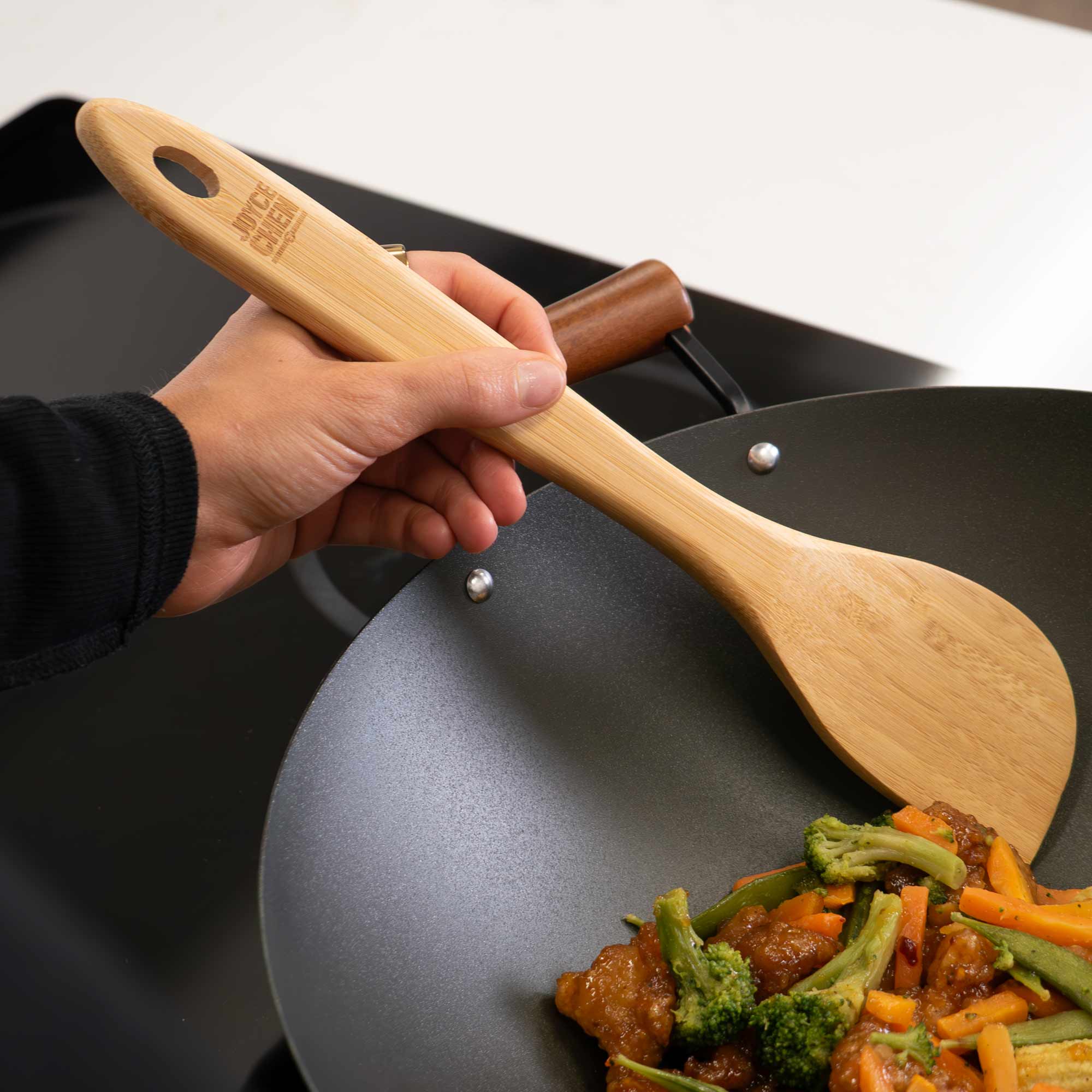 Burnished Bamboo Wok Spatula, 13-Inch - Image 3