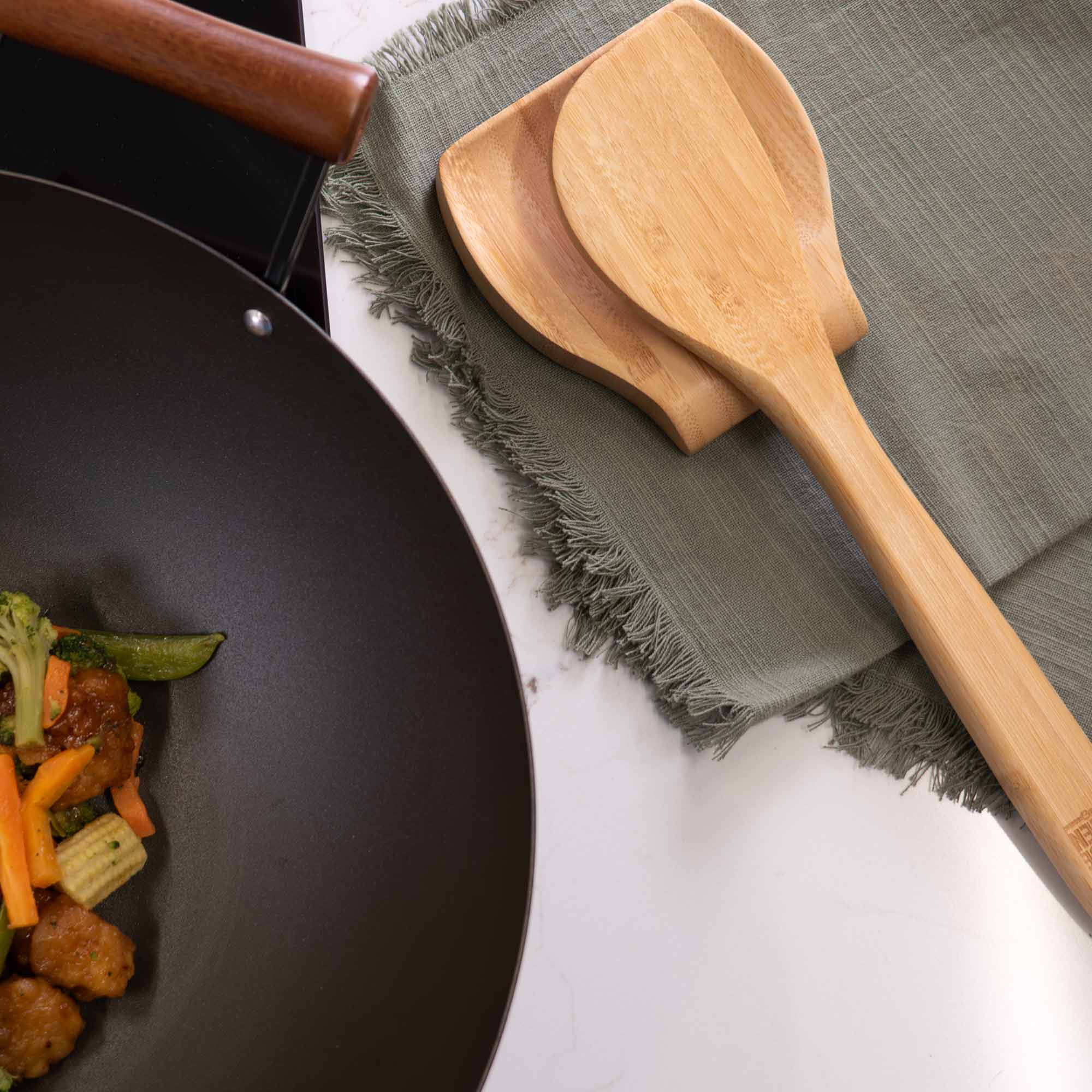 Burnished Bamboo Wok Spatula, 13-Inch - Image 4