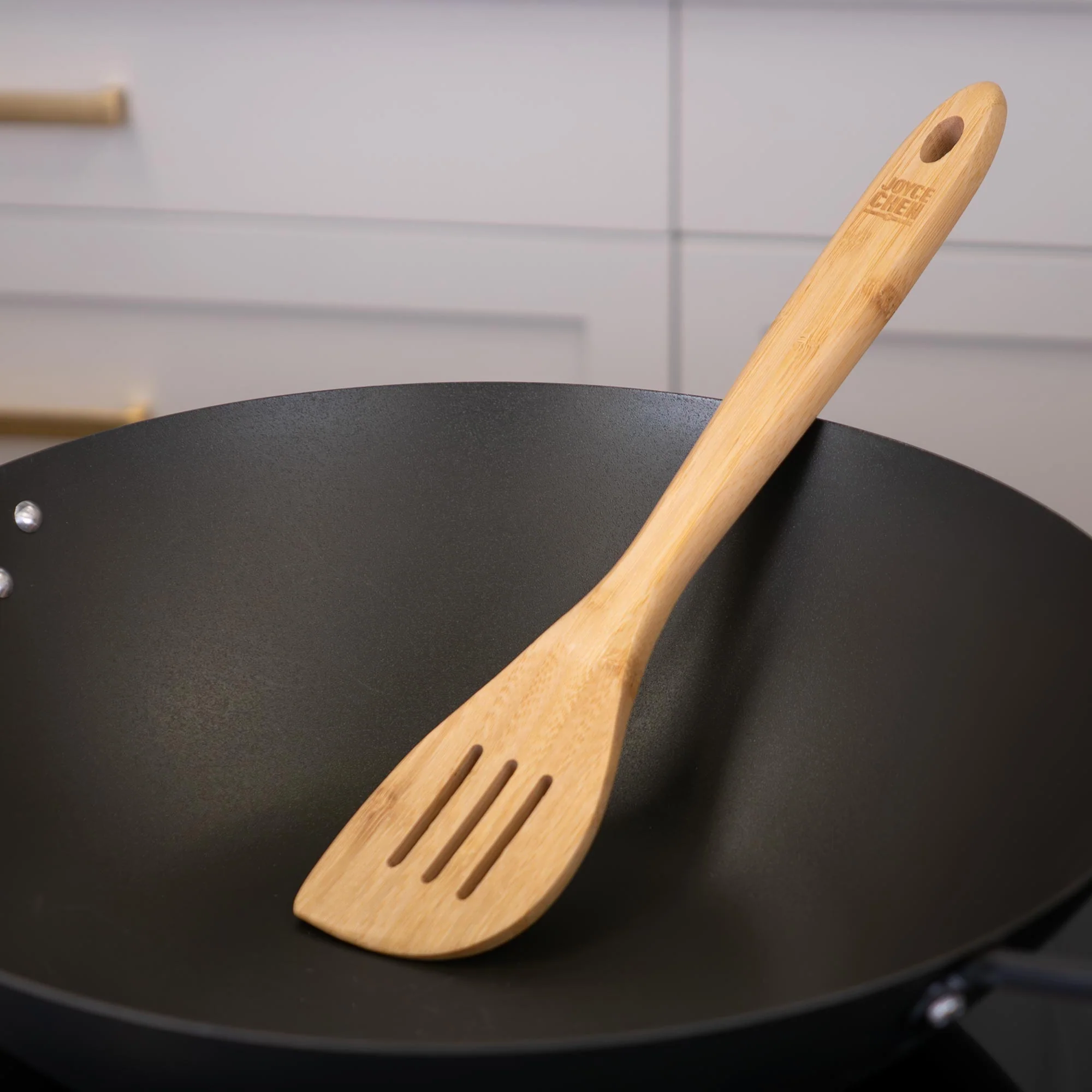 Burnished Bamboo Slotted Spatula, 13-Inch - Image 6