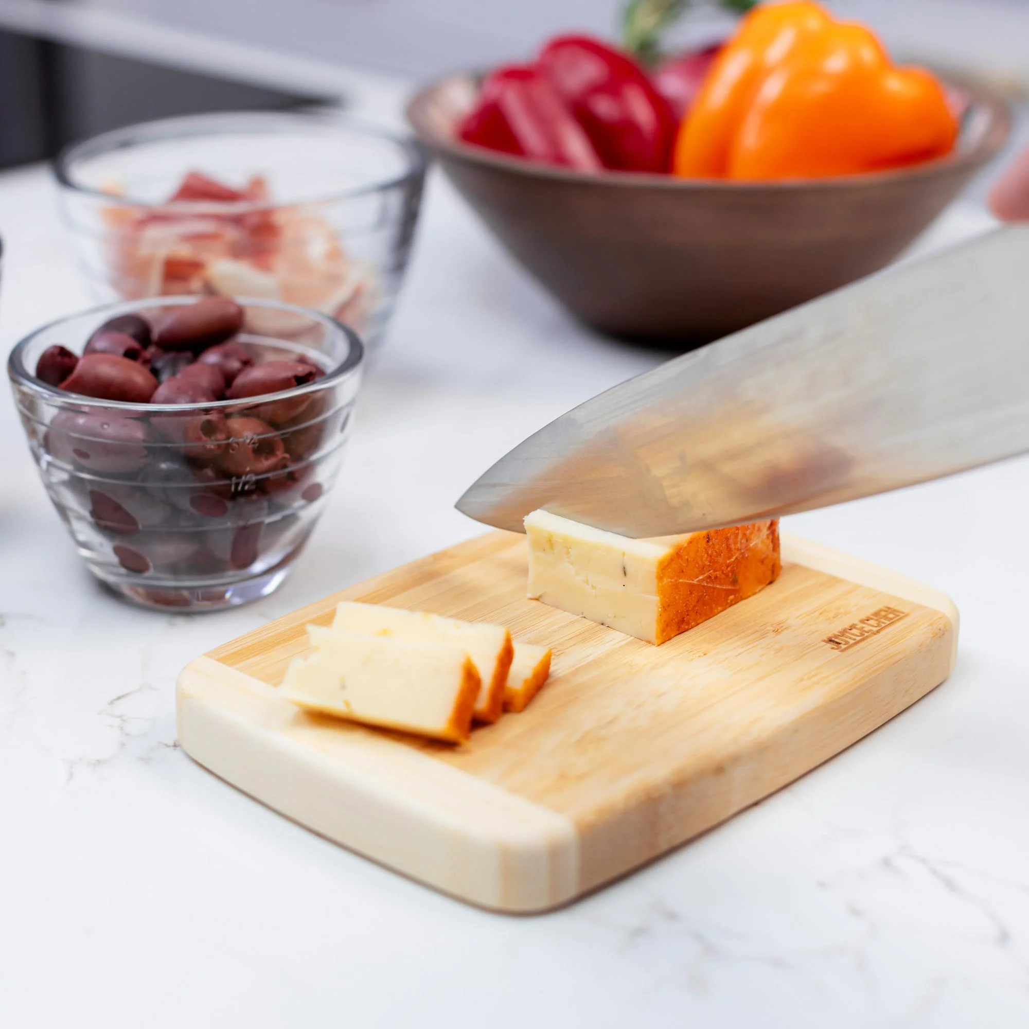 Compact Burnished Bamboo Cutting Board, 5x7 Inches - Image 6