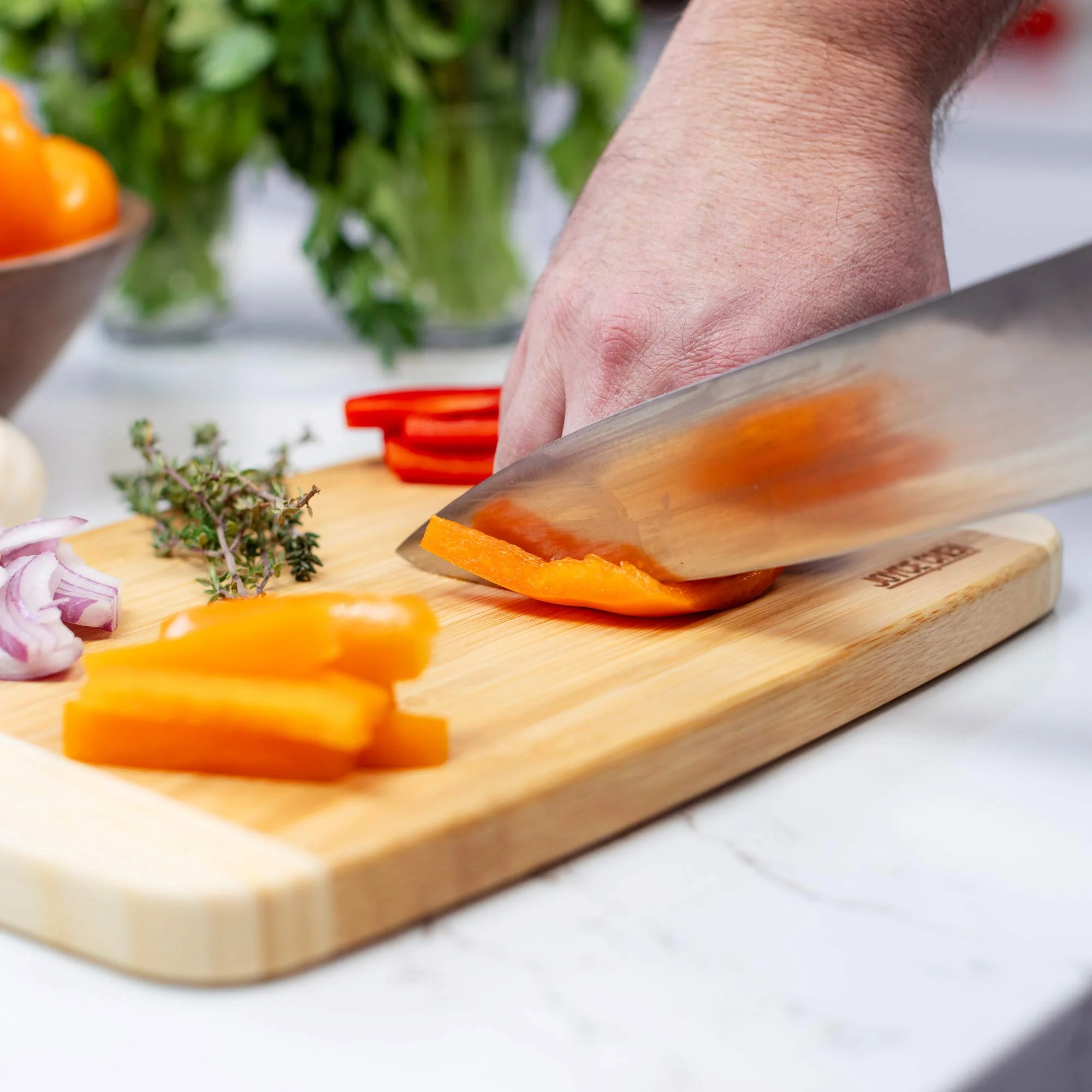 Extra Large Burnished Bamboo Cutting Board, 12x18-Inch - Image 3
