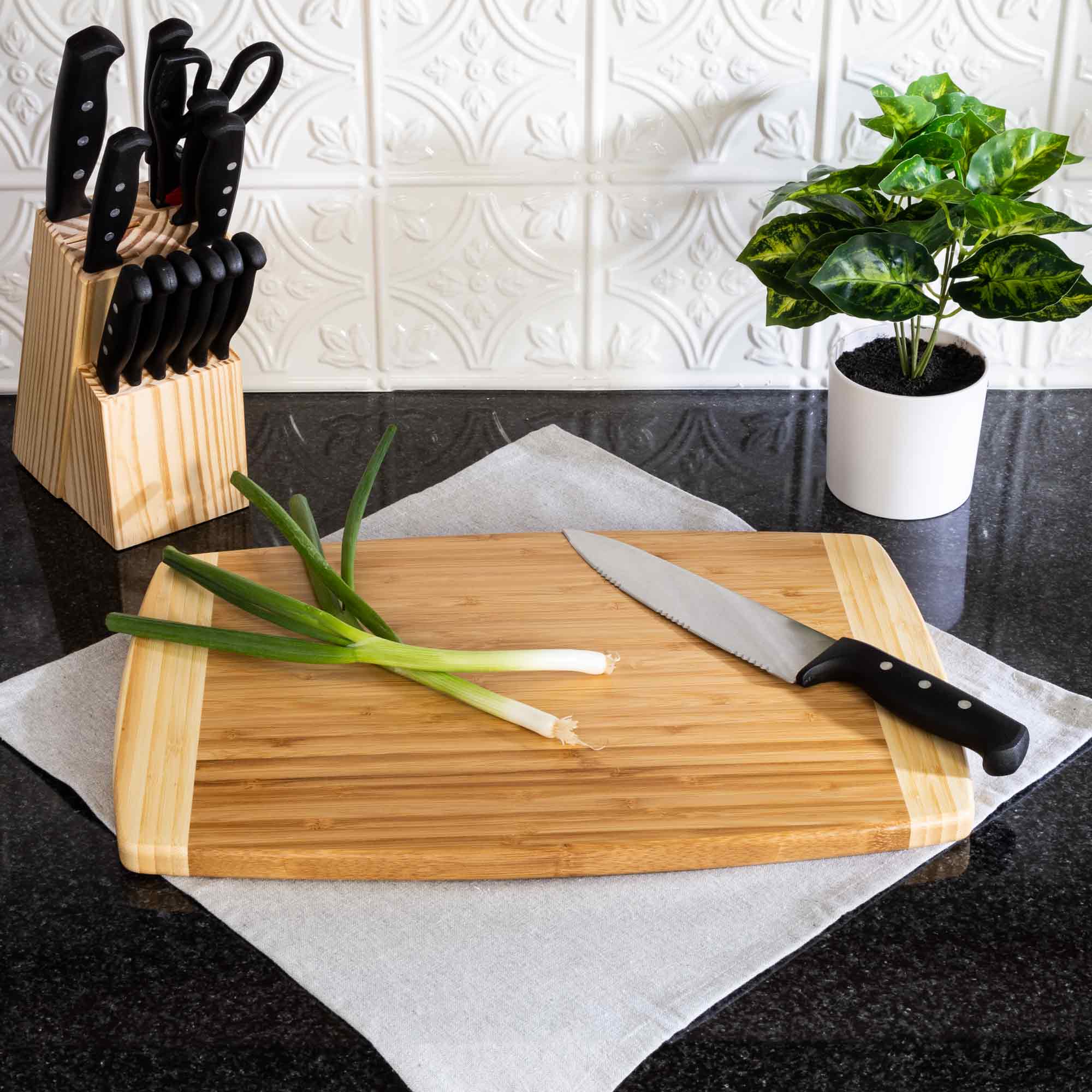 Extra Large Burnished Bamboo Cutting Board, 12x18-Inch - Image 4