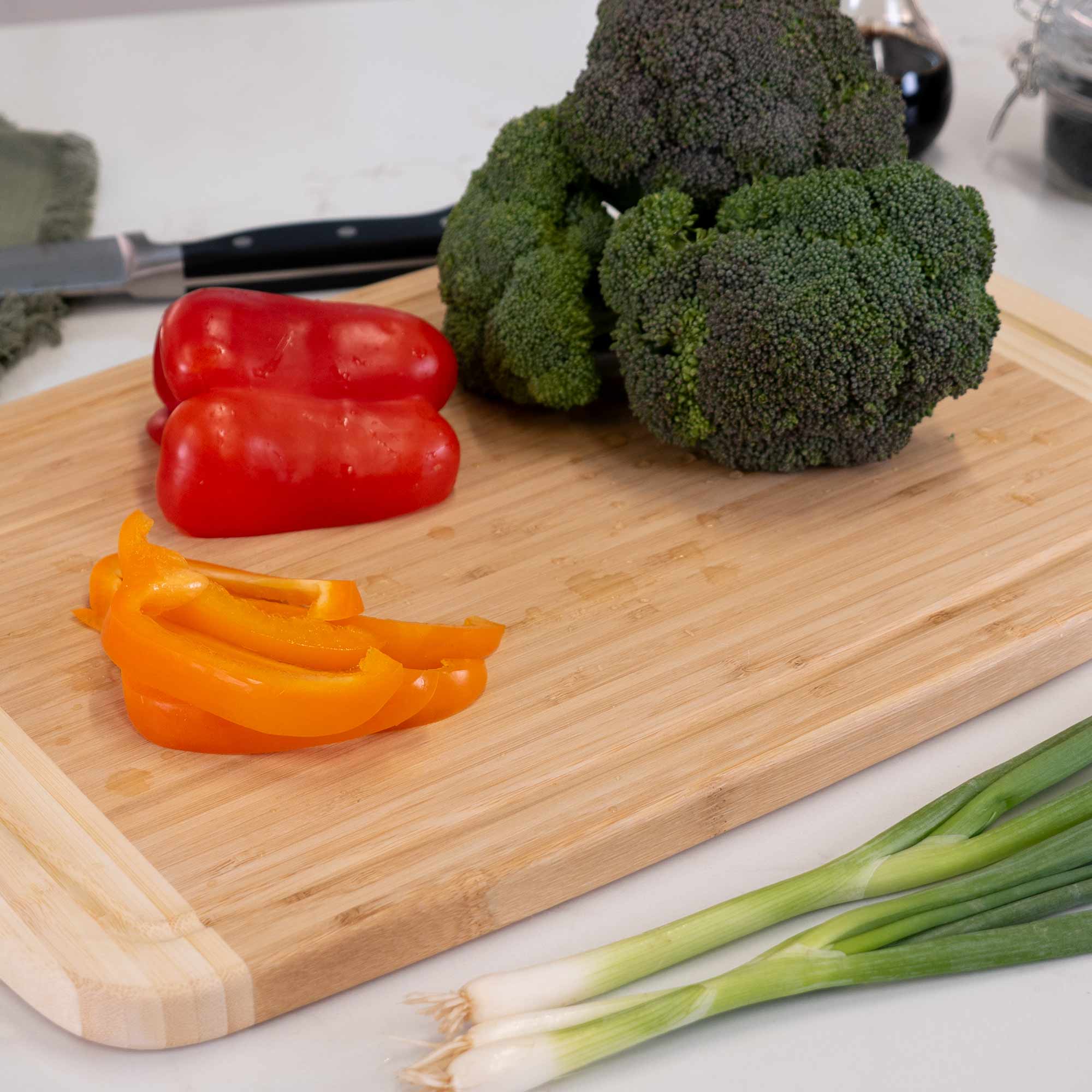 Extra Large Burnished Bamboo Cutting Board, 12x18-Inch - Image 6