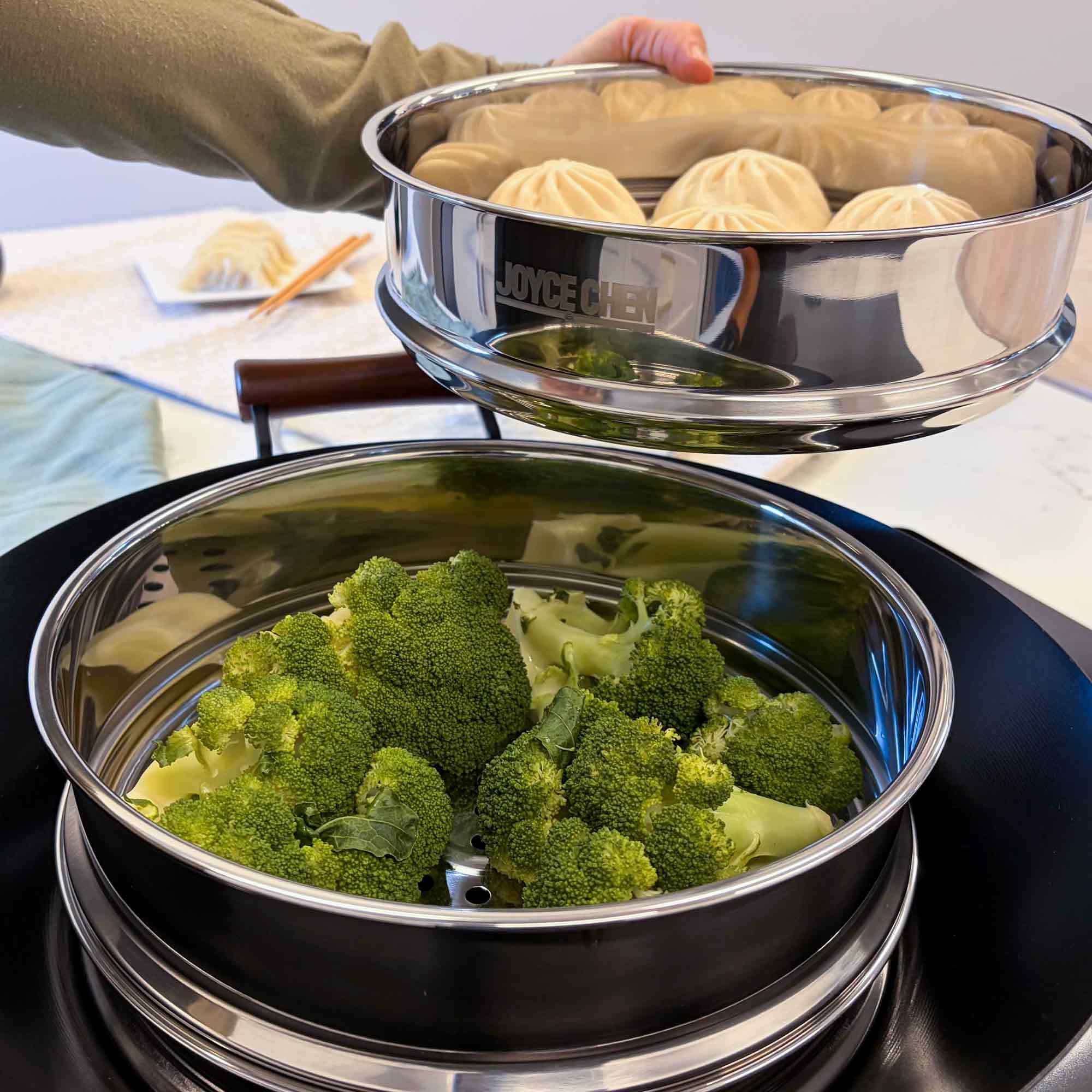 2-Tier Stainless Steel Steamer, 10-inch - Image 3