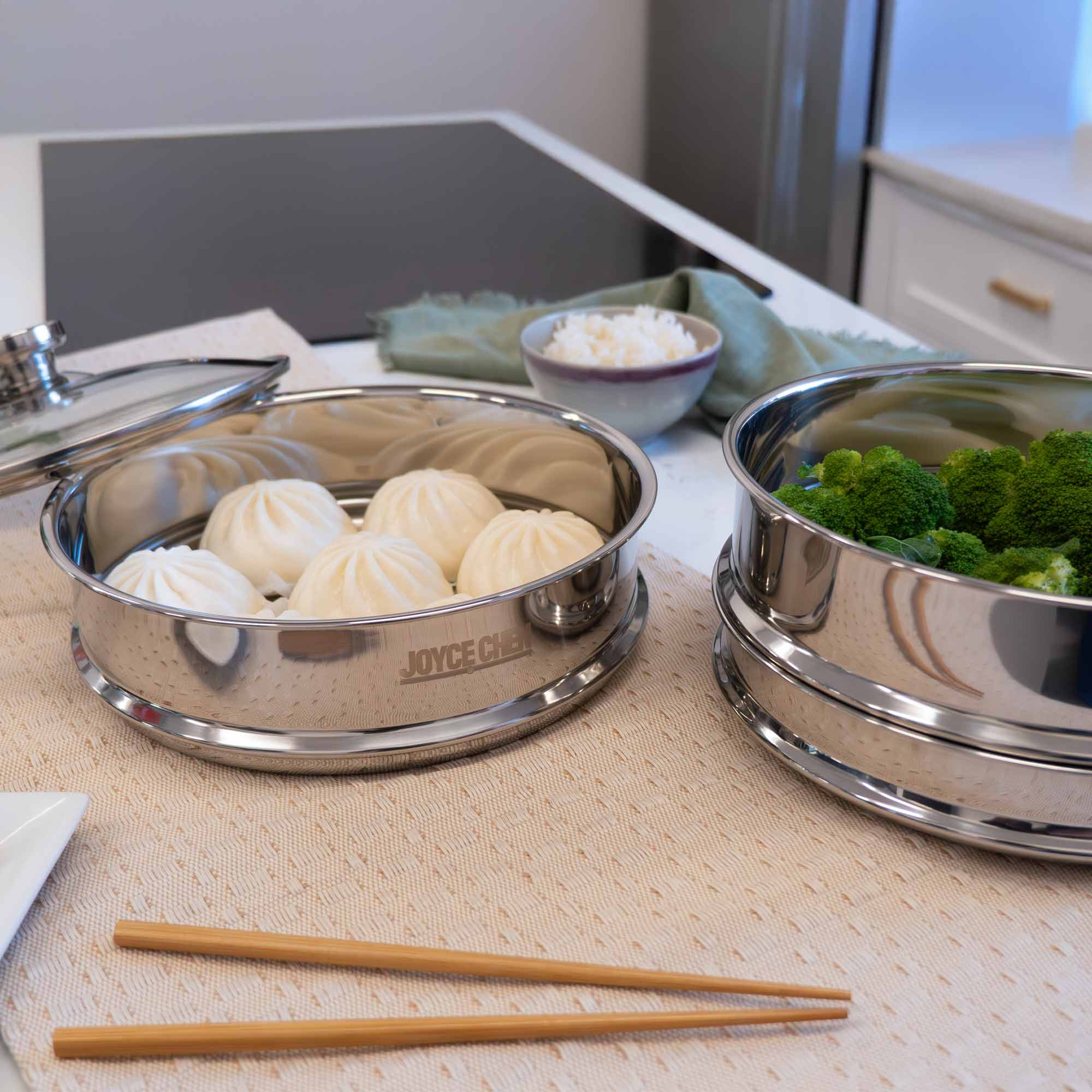 2-Tier Stainless Steel Steamer, 10-inch - Image 4