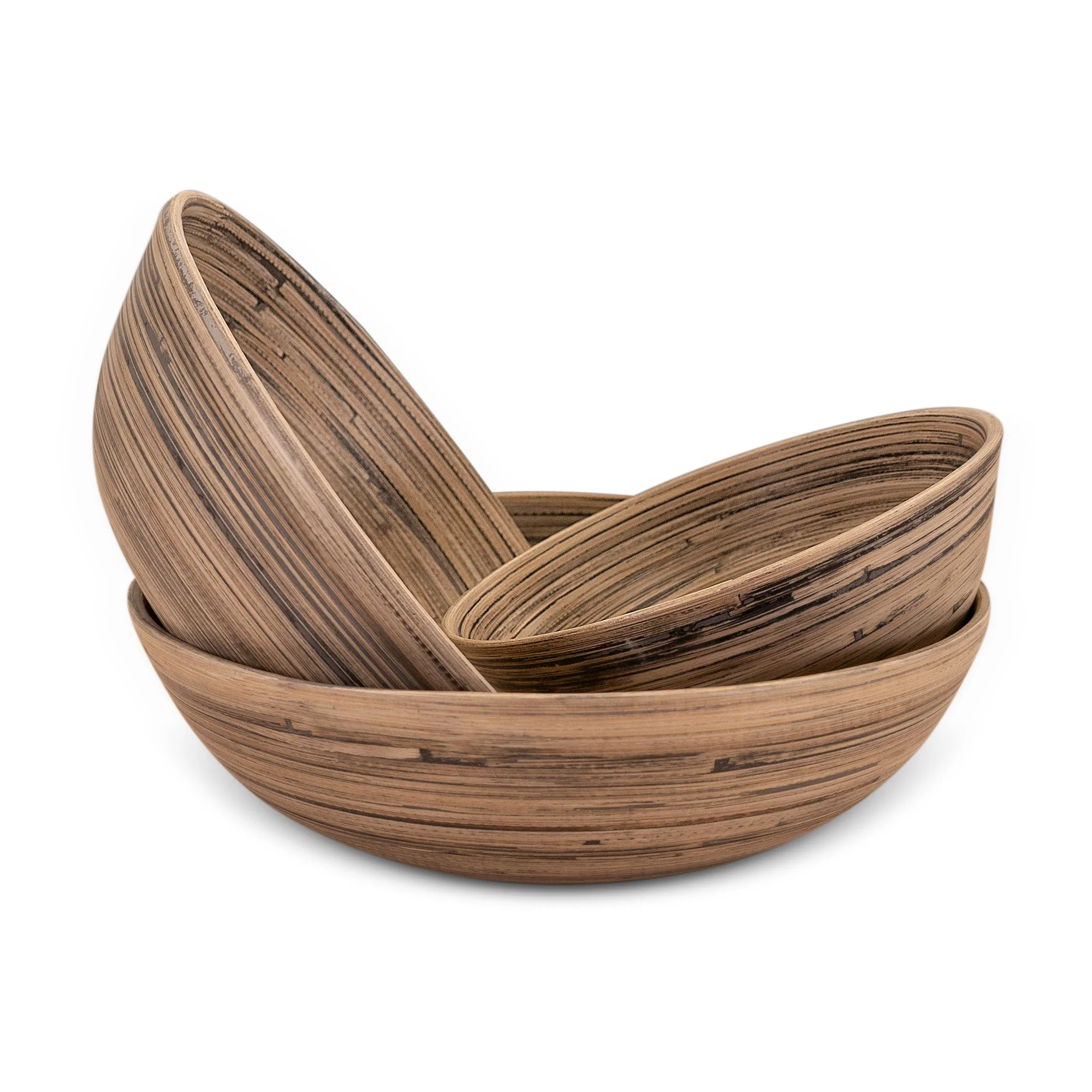 Lexa Bamboo 3-Piece Bowl Set, 12, 10, 8 Inch - Image 14