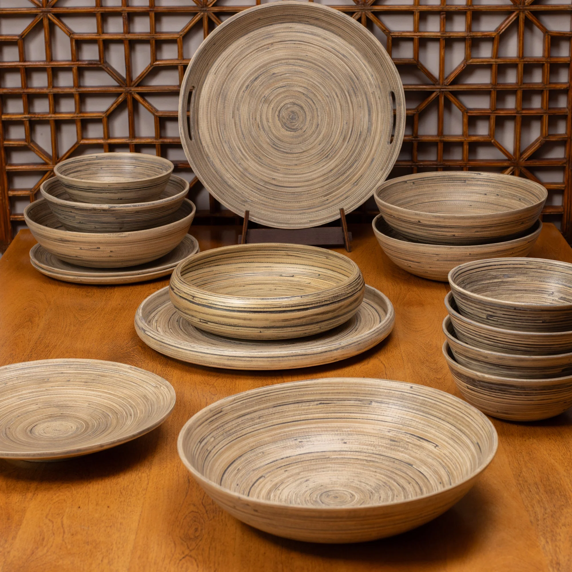 Lexa Bamboo 3-Piece Bowl Set, 12, 10, 8 Inch - Image 22