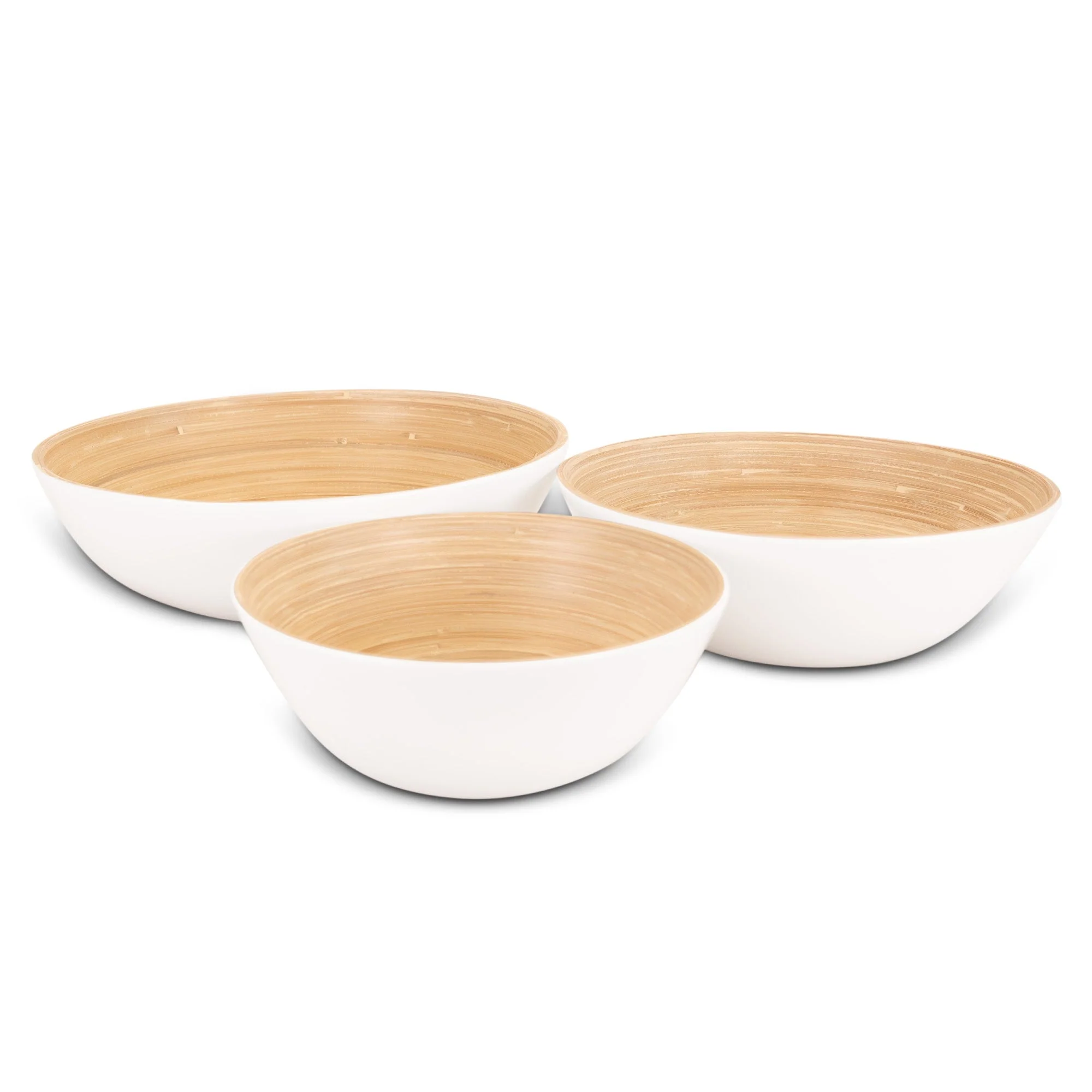 Lexa Bamboo 3-Piece Bowl Set, 12, 10, 8 Inch - Image 23