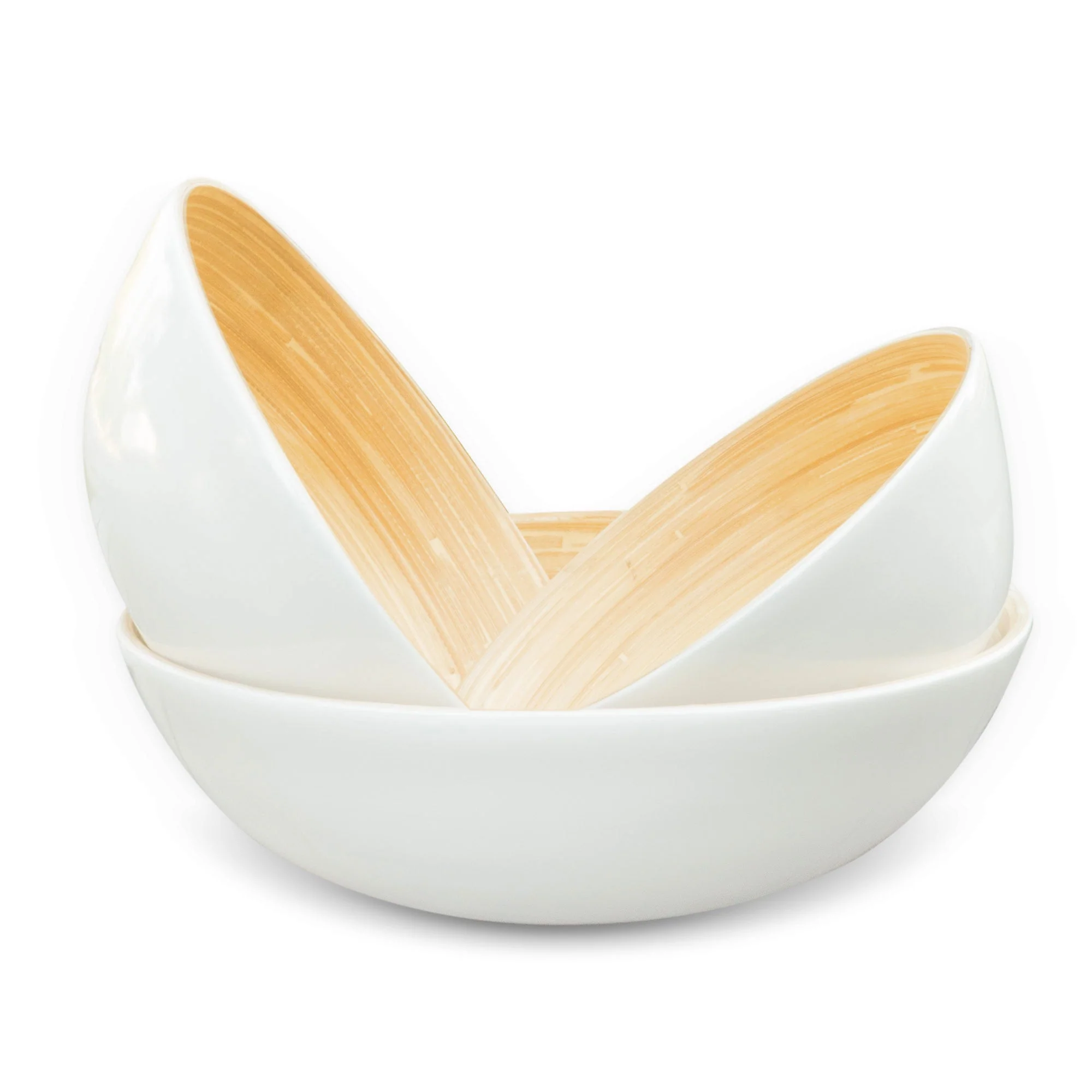 Lexa Bamboo 3-Piece Bowl Set, 12, 10, 8 Inch - Image 25
