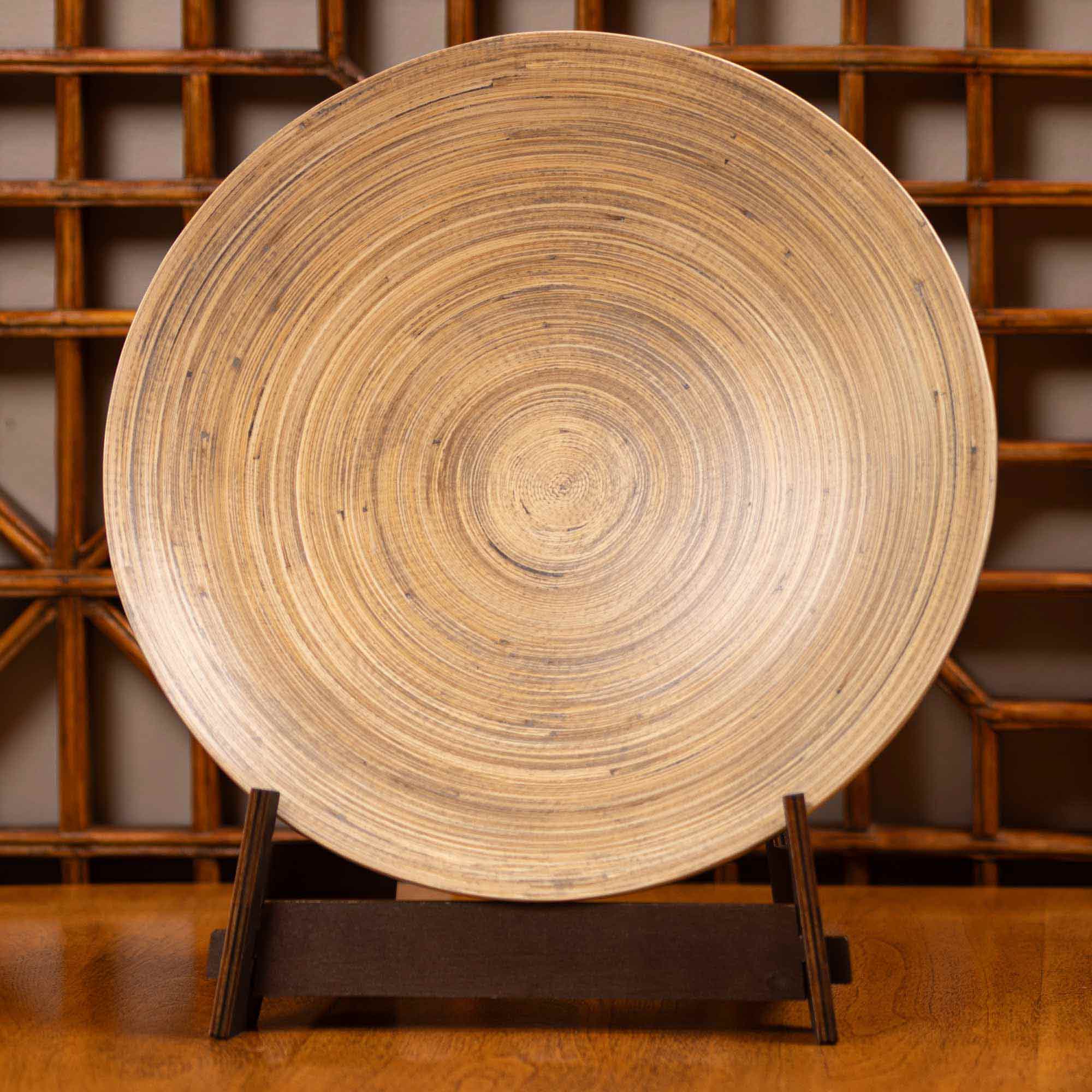 Lexa Bamboo Footed Plate, 12 Inch - Image 10