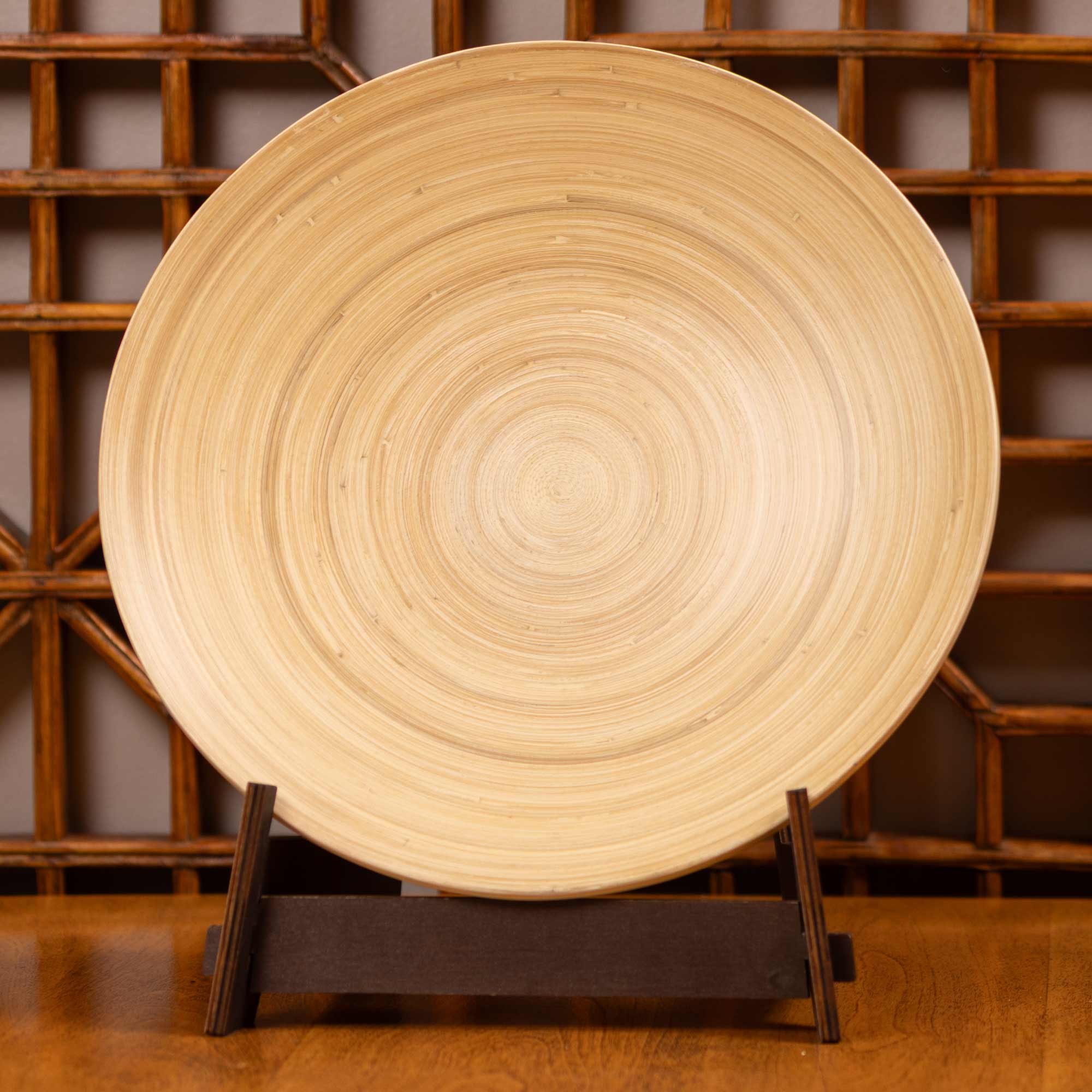 Lexa Bamboo Footed Plate, 12 Inch - Image 5