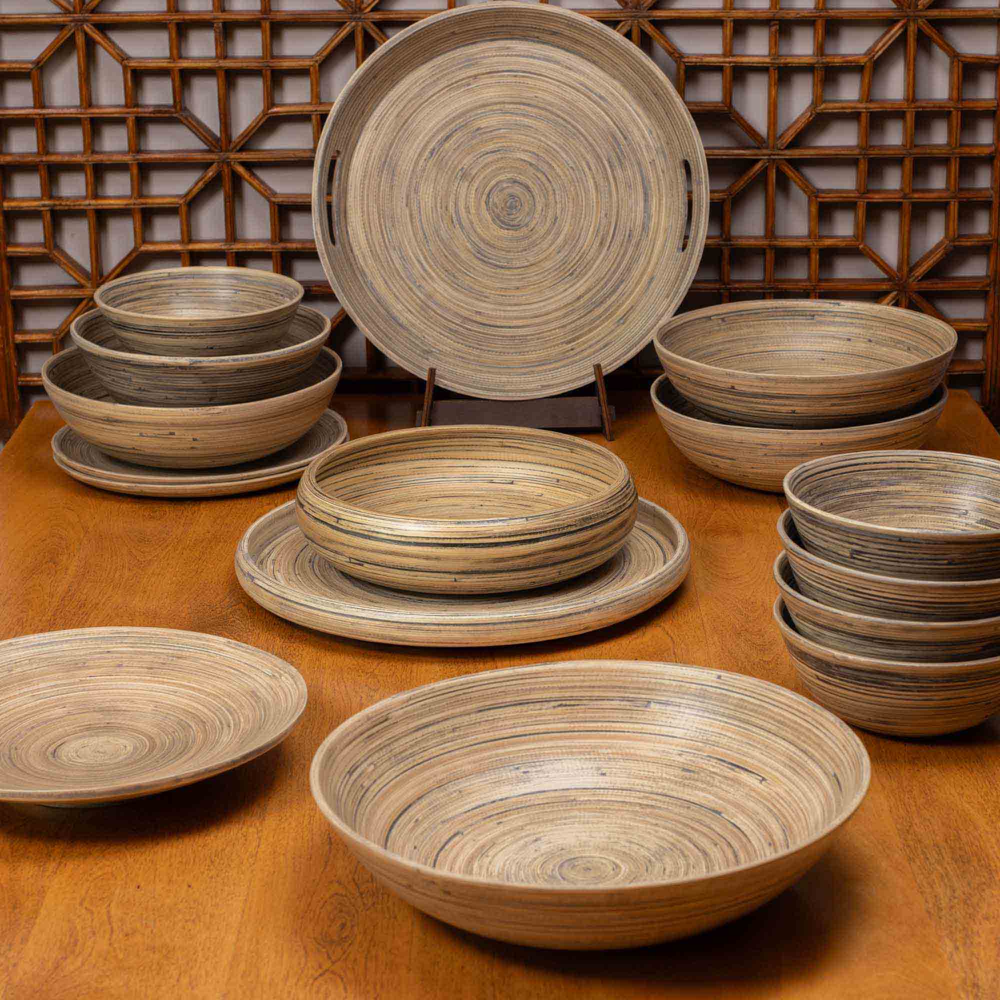 Lexa Bamboo Fruit Bowl, 12 Inch - Image 11