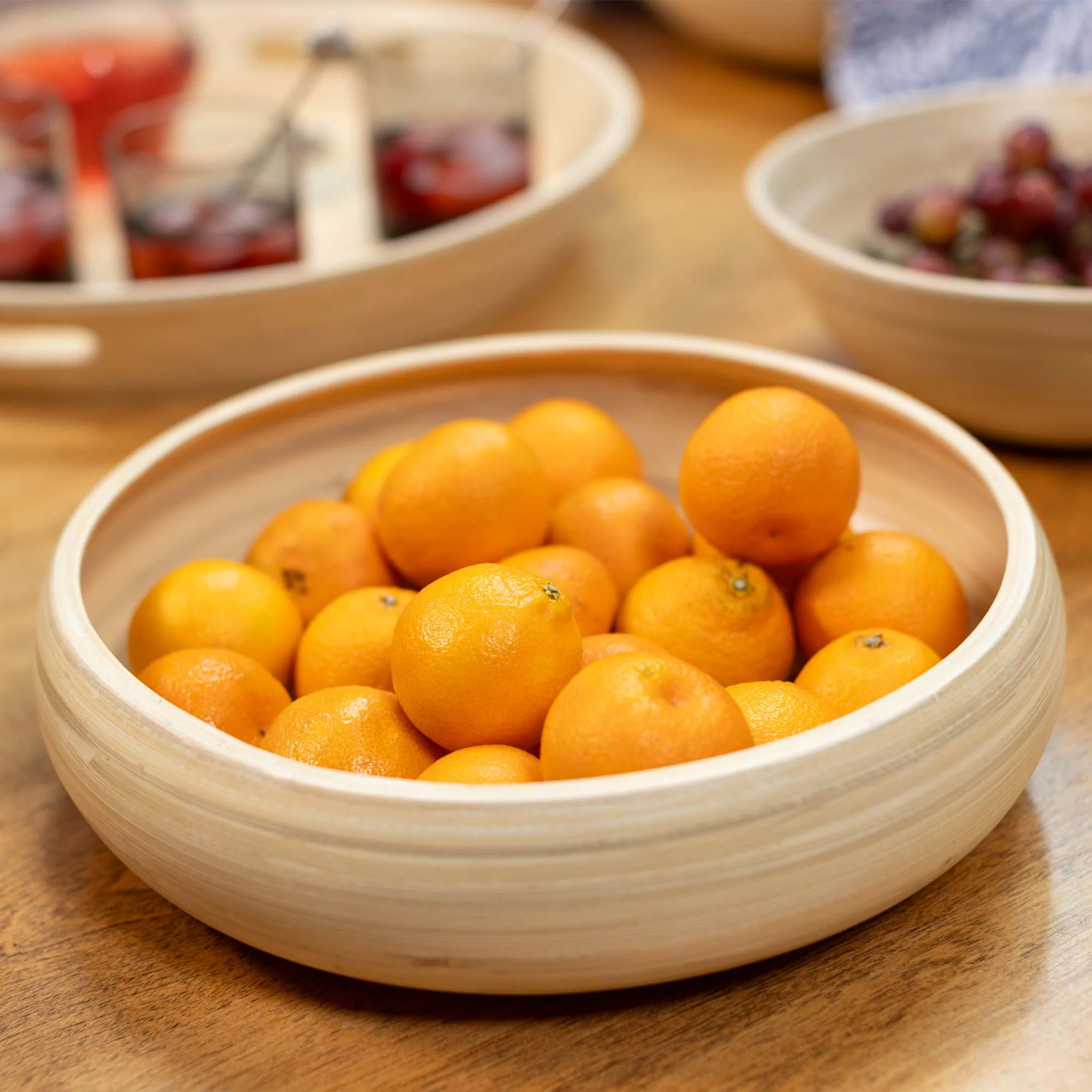 Lexa Bamboo Fruit Bowl, 12 Inch - Image 3