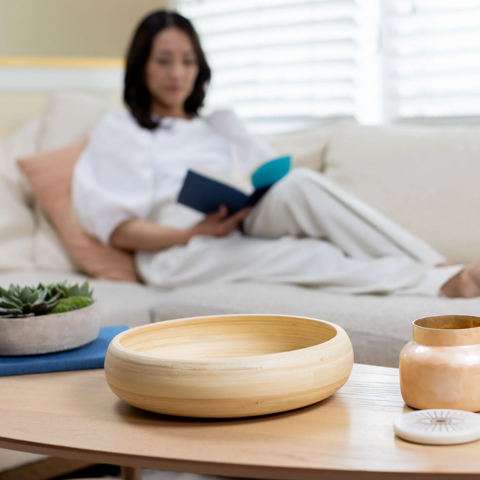 Lexa Bamboo Fruit Bowl, 12 Inch - Image 4