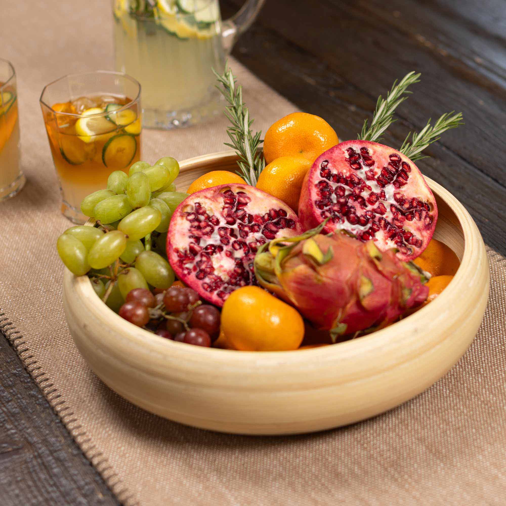 Lexa Bamboo Fruit Bowl, 12 Inch - Image 5