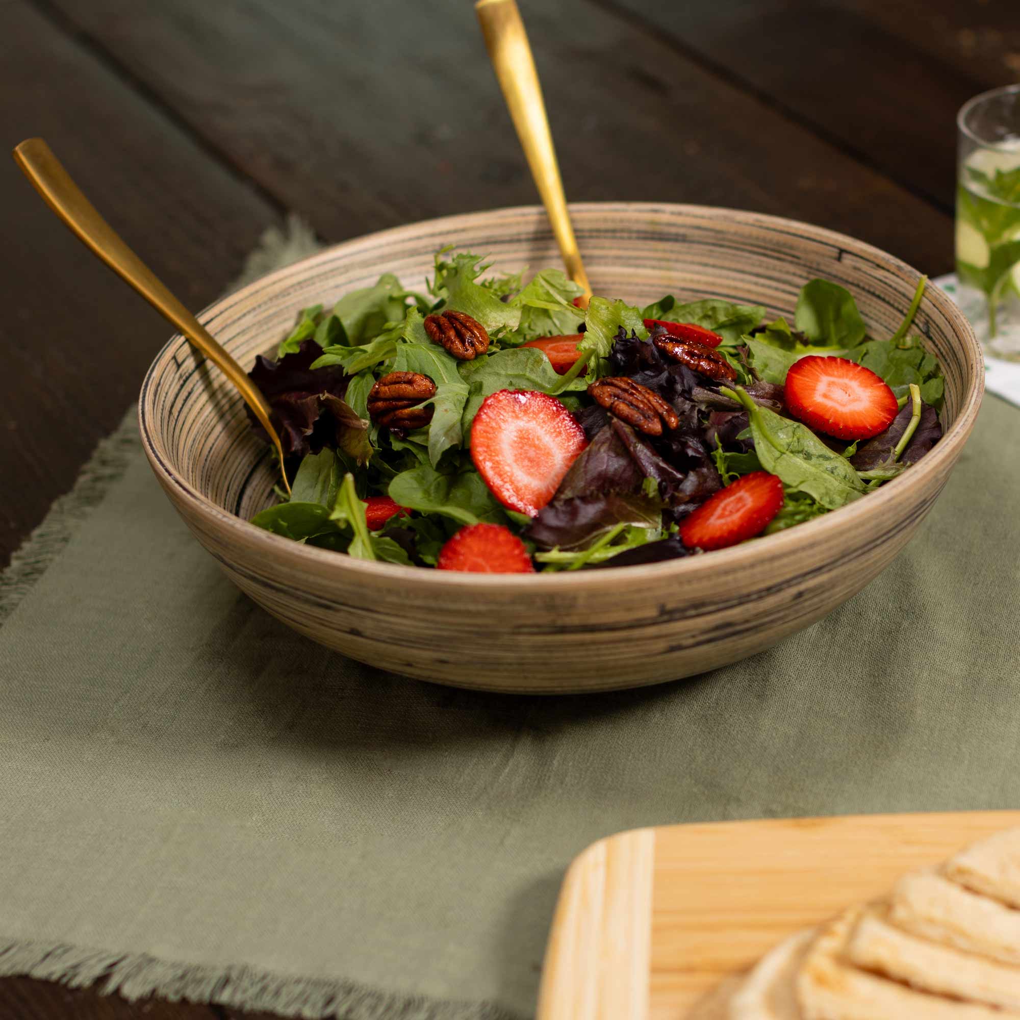 Lexa Bamboo Salad Bowl, 12 Inch - Image 16