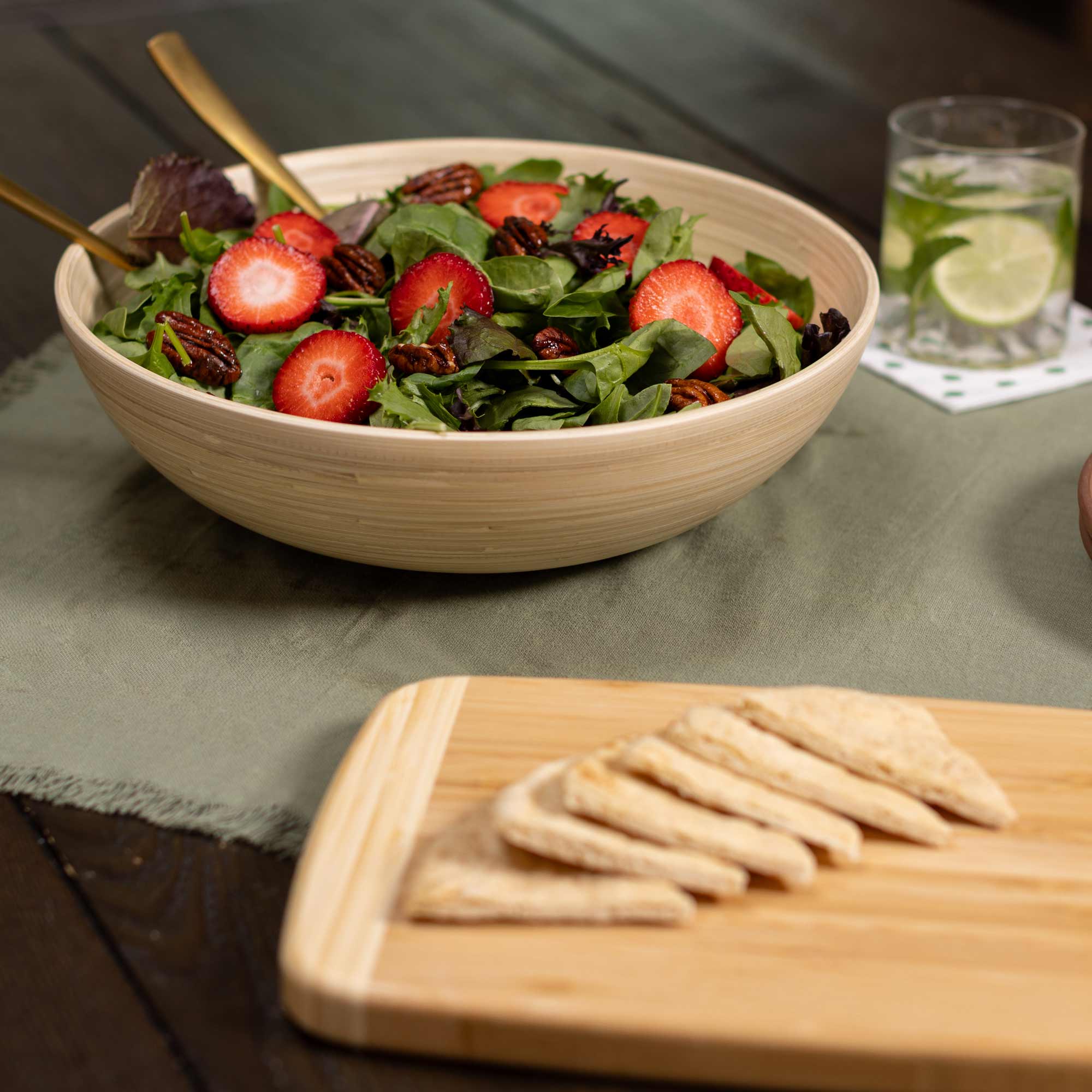 Lexa Bamboo Salad Bowl, 12 Inch - Image 6
