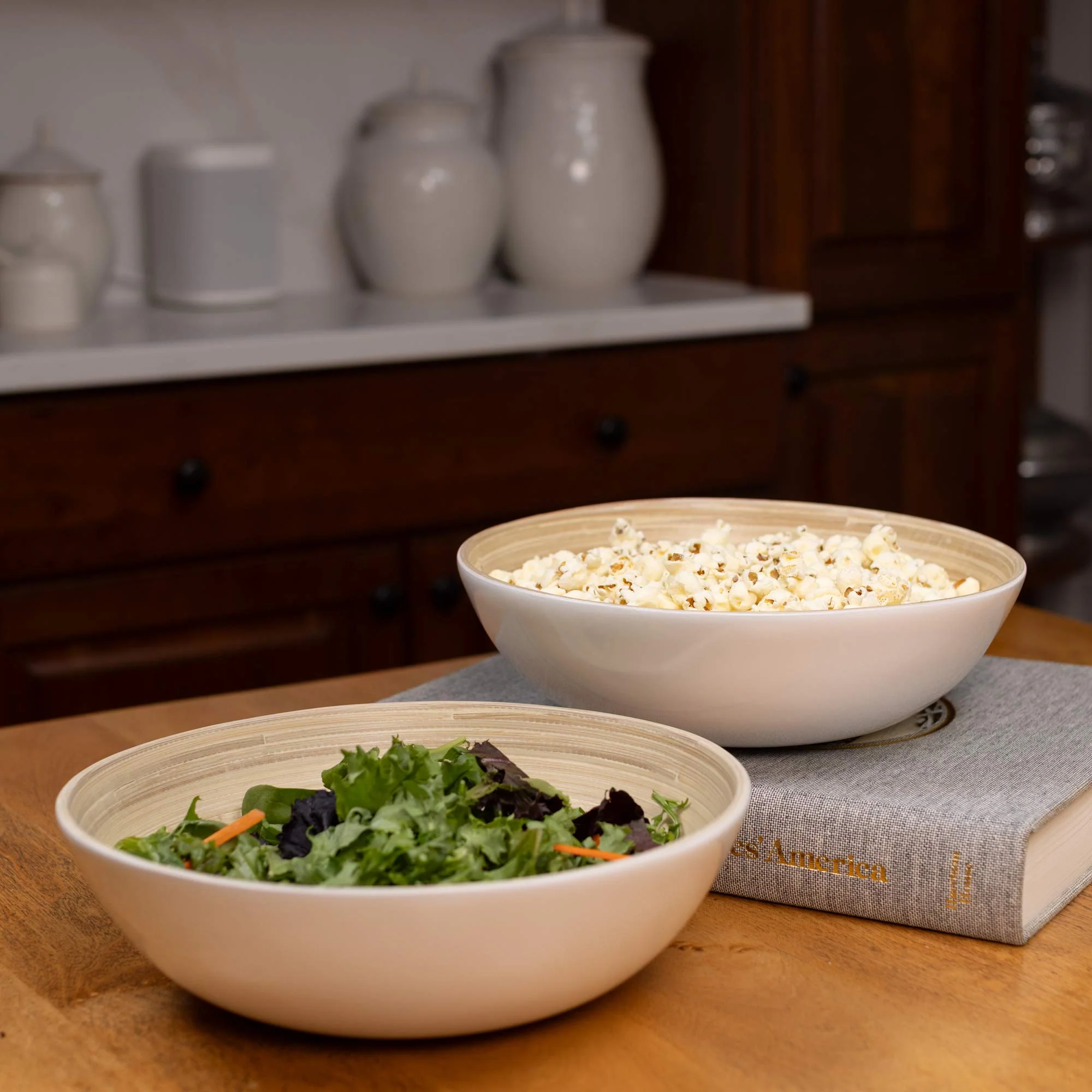 Lexa Bamboo Salad Bowl Set, 12 Inch - Image 10