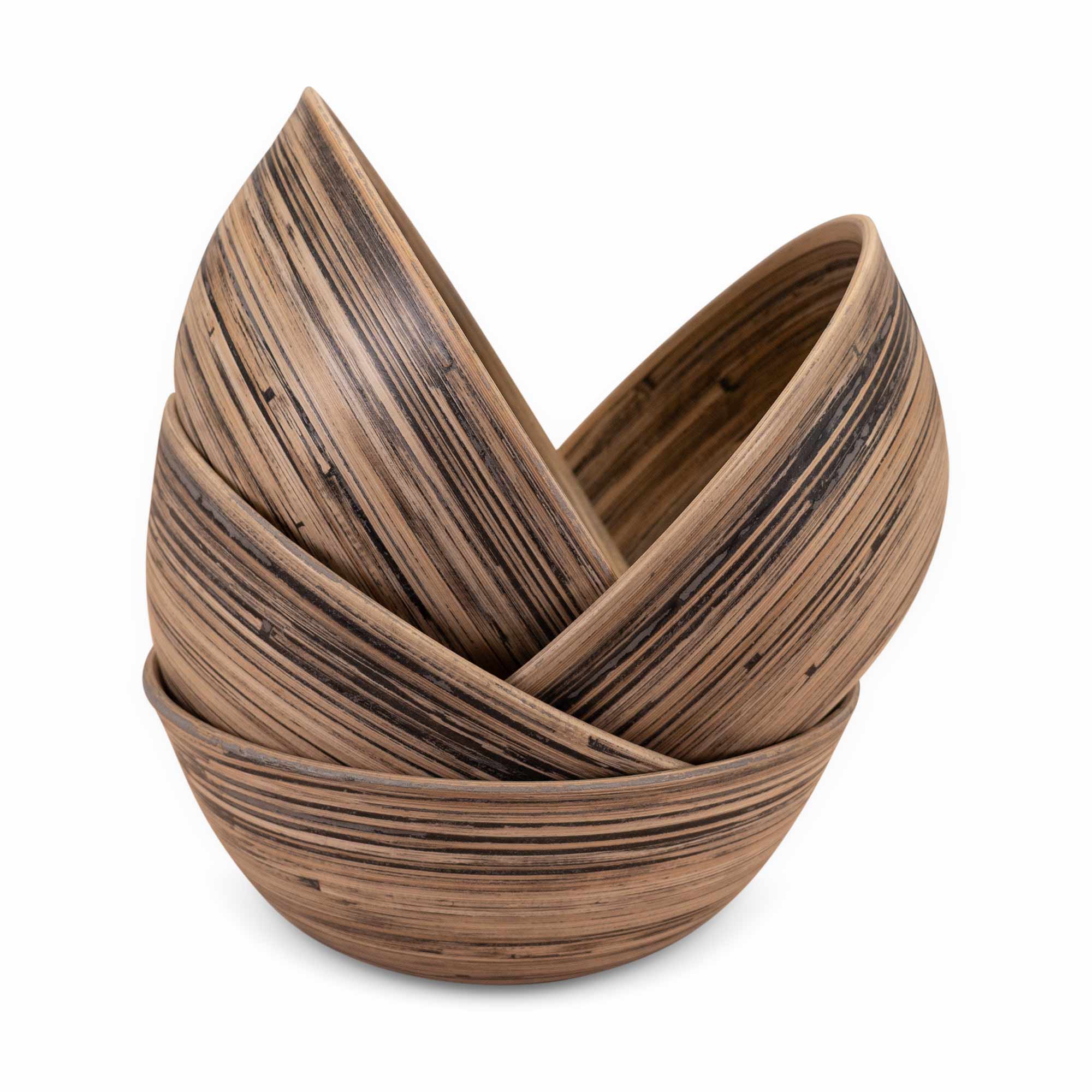 Lexa Bamboo Salad Bowl Set, 8 Inch - Image 7