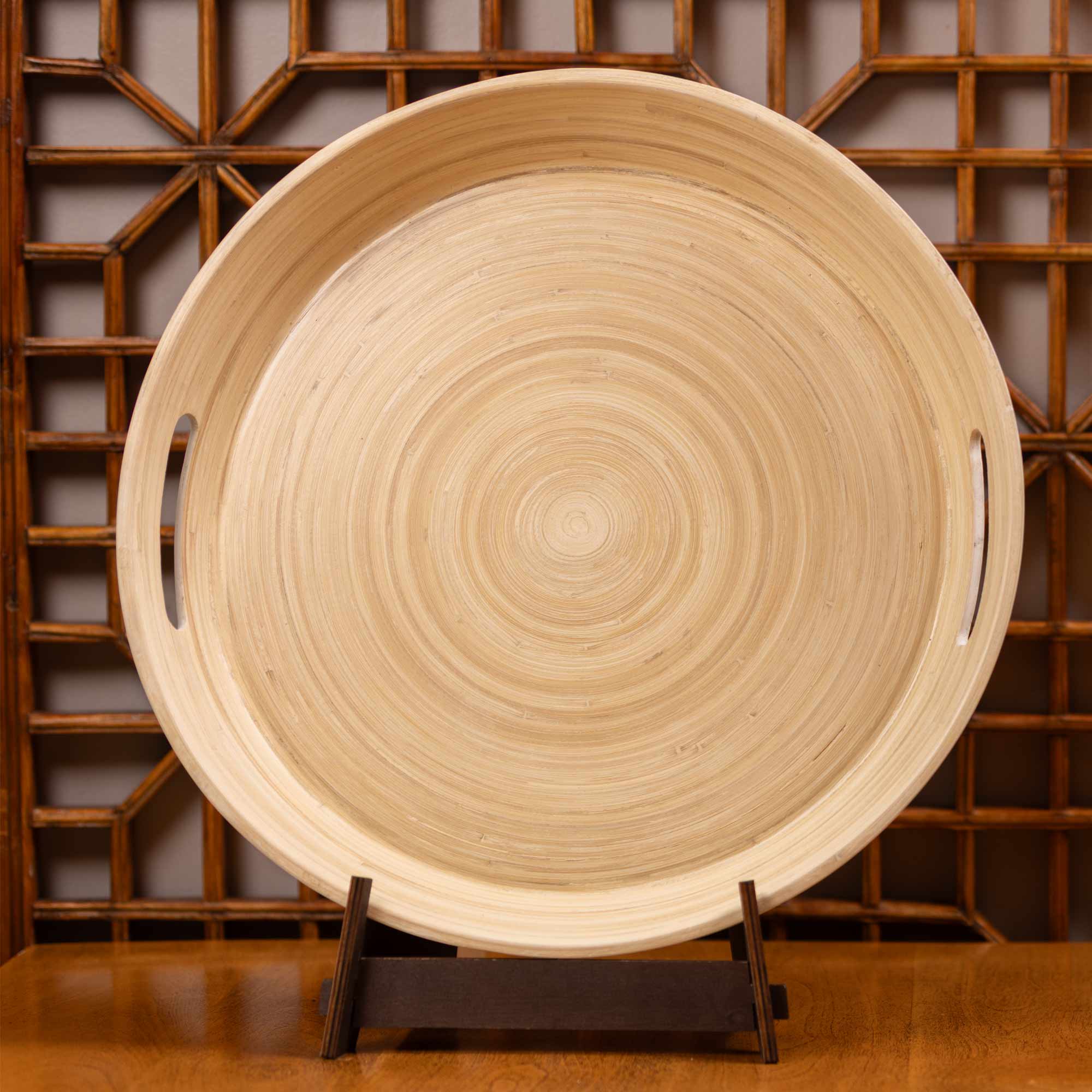 Lexa Bamboo Serving Tray w/ Handles, 16 Inch - Image 11