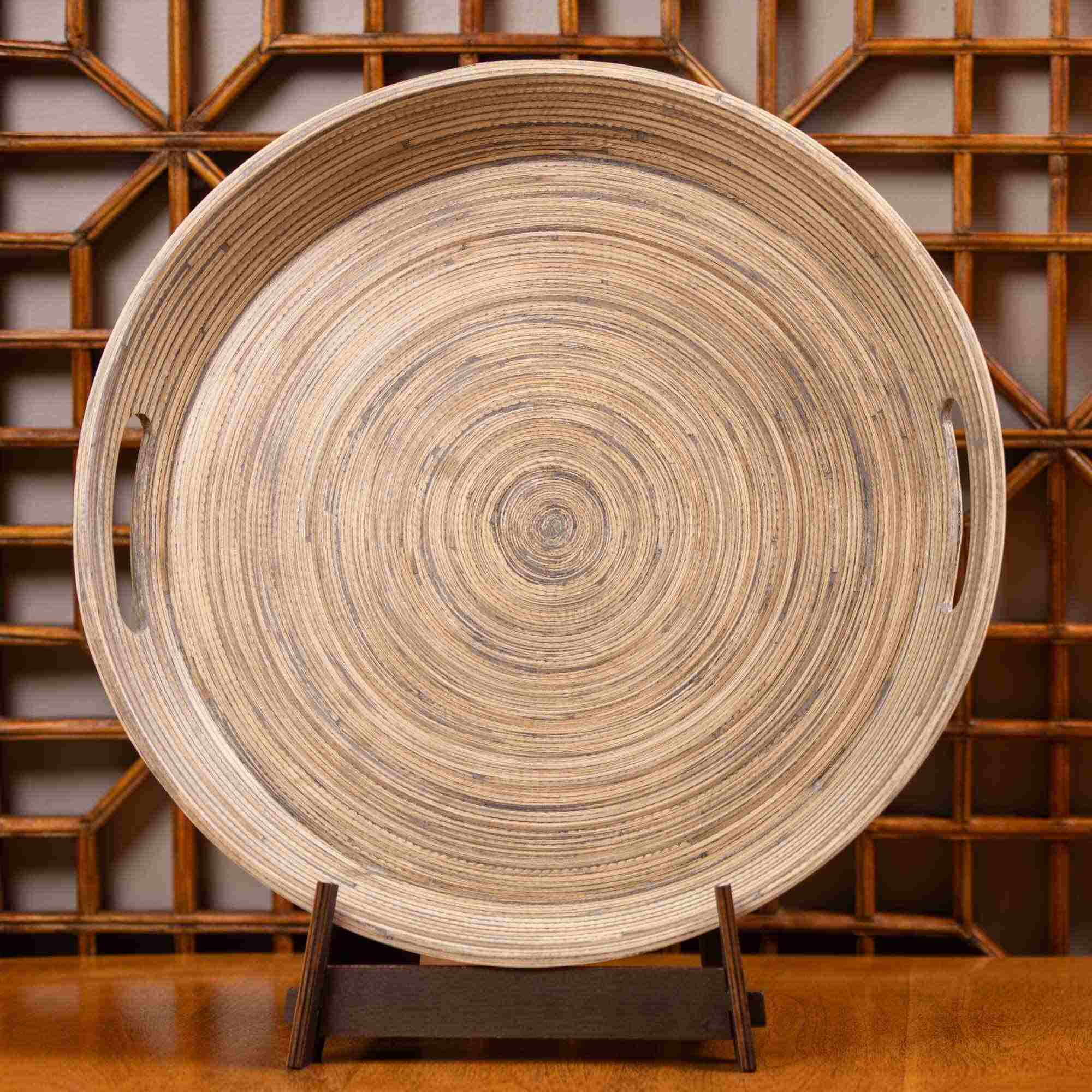 Lexa Bamboo Serving Tray w/ Handles, 16 Inch - Image 17