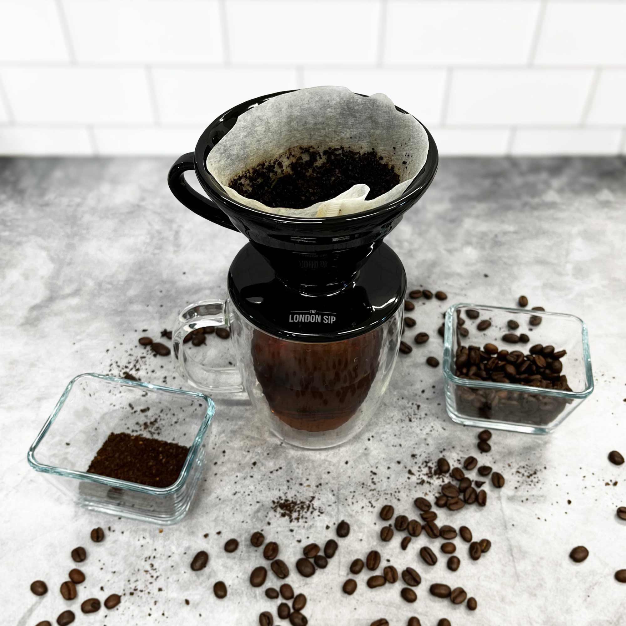 Ceramic Coffee Dripper, Black - Image 4