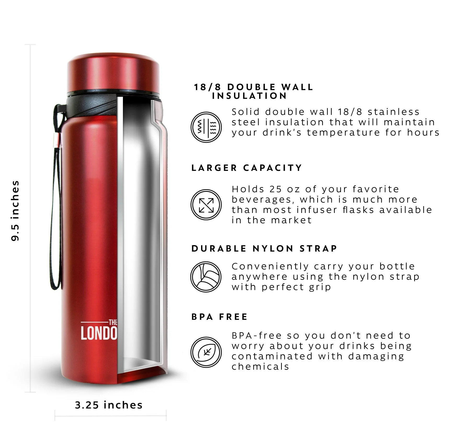 Tea Infuser Bottle 2-Pack, 25 Ounce - Image 11