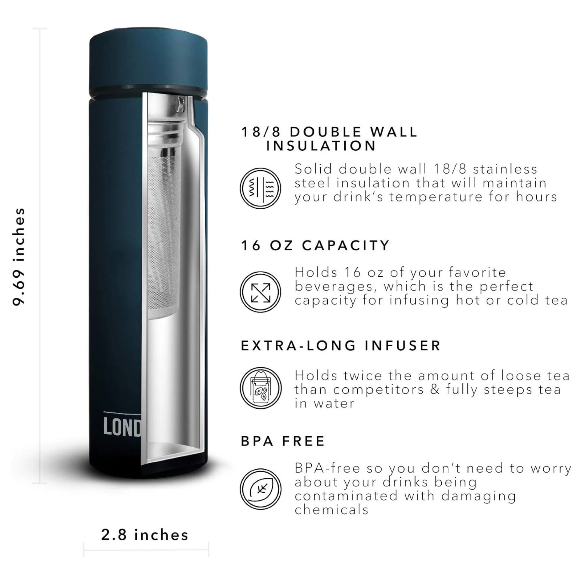 Tea Infuser Bottle - 16 Ounce - Image 37